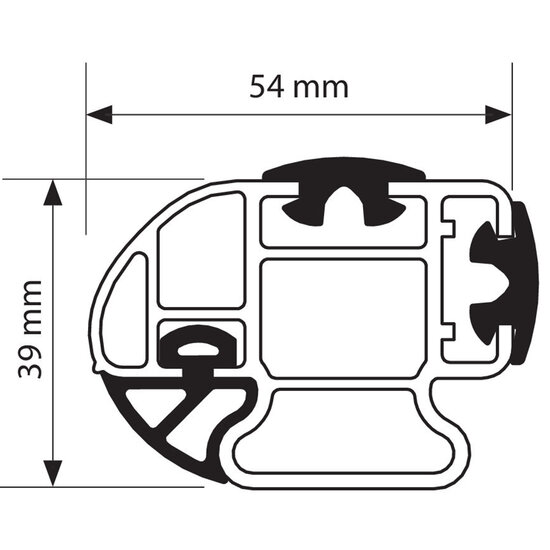Nordrive Dachtr&auml;ger Ford Transit Custom ab 09/2023 3er-Set aluminium