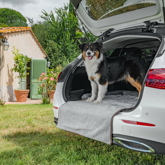 Hundematte f&uuml;r die Heckklappe &ndash; mit Sto&szlig;stangenschutz