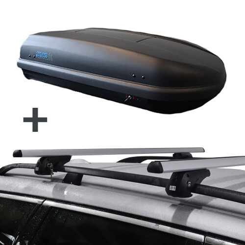Dachbox PerfectFit 400 Liter + dachtr&auml;ger Renault Megane (Mk III) Kombi 2009 - 2016