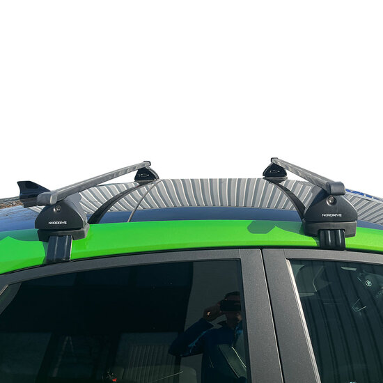 PerfectFit Dachbox 440 Liter + Nordrive Dachtr&auml;ger Renault Modus 5-t&uuml;rig Flie&szlig;heck 09/2004 - 06/2013