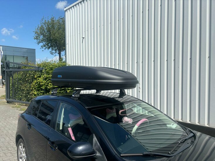 PerfectFit Dachbox 440 Liter + Nordrive Dachtr&auml;ger Opel Crossland X 06/2017 - 09/2020