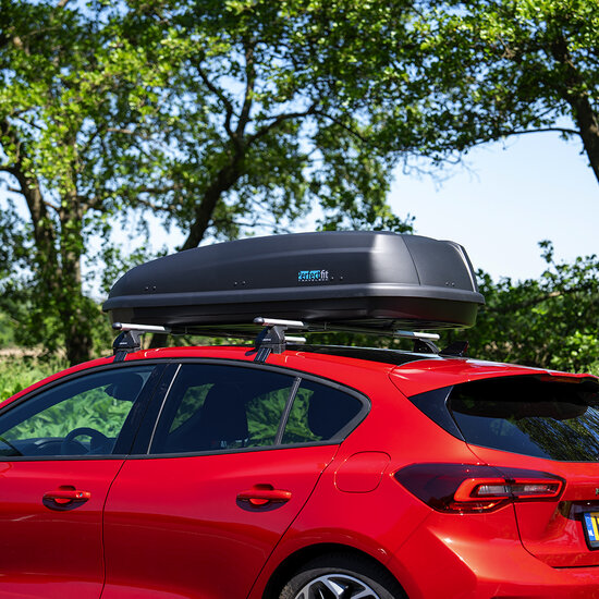 PerfectFit Dachbox 440 Liter + Nordrive Dachtr&auml;ger Renault Captur 05/2013 - 11/2019