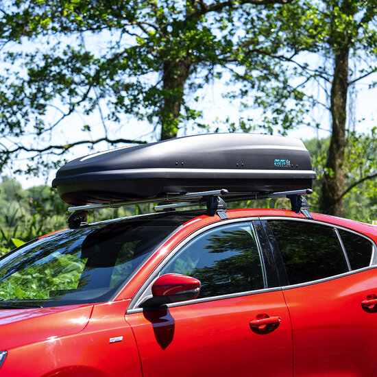 PerfectFit Dachbox 440 Liter + PerfectFit Dachtr&auml;ger Opel Crossland X ab 2017