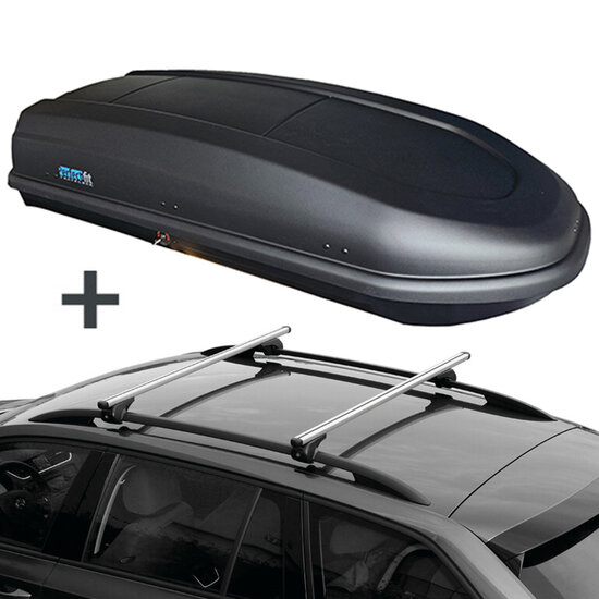 PerfectFit Dachbox 440 Liter + Nordrive Dachtr&auml;ger Renault Kangoo 02/2008 - 05/2021