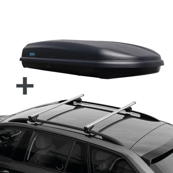 PerfectFit Dachbox 500 liter + Nordrive Dachtr&auml;ger Peugeot Bipper Tepee 03/2009 - 12/2017