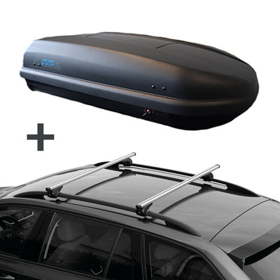 PerfectFit Dachbox 400 Liter + Nordrive Dachtr&auml;ger Renault Laguna Grandtour 03/2001 - 09/2007