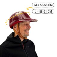 Vizorz SwitchCap Fahrradhelme - Woolly cherry cap