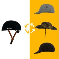 Vizorz SwitchCap Fahrradhelme - Woolly cherry cap