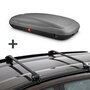 Dachbox ArtPlast 400 Liter anthrazit/carbon + Dachträger Fiat Panda (319) 5-türig Fließheck ab 2012