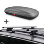 Dachbox ArtPlast 400 liter anthrazit/carbon + dachträger Renault Clio (Grand Tourer) Kombi ab 2013