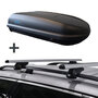PerfectFit Dachbox 400 Liter + PerfectFit Dachträger Renault Laguna Kombi 2008 - 2015