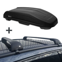 Modula Dachbox Evo 550 Liter + Nordrive Dachträger Volvo XC60 2017 - 2021 Modula Dachbox Evo 550 Liter + Nordrive Dachträger Volvo XC60 2017 - 2021