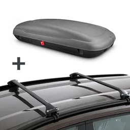 Dachbox ArtPlast 400 Liter anthrazit/carbon + Dachträger BMW X2 (F39) SUV ab 2018