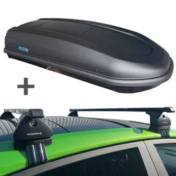 PerfectFit Dachbox 440 Liter + Nordrive Dachträger Audi A5 Sportback 5-türig Fließheck 09/2016 - 09/2024