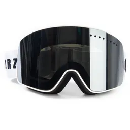 Vizorz Skibrille mit silbernem Visier - Inklusive Hartschale und Aufbewahrungstasche