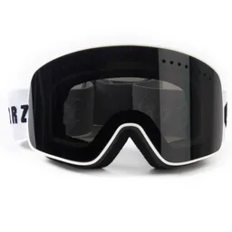 Vizorz Skibrille mit schwarzem Visier - Inklusive Hartschale und Aufbewahrungstasche