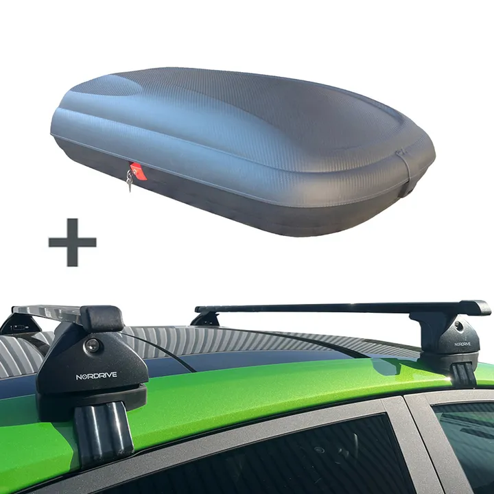 Artplast Dachbox 320 Liter + Nordrive Dachträger Audi A1 3-türig Fließheck 09/2010 - 10/2018