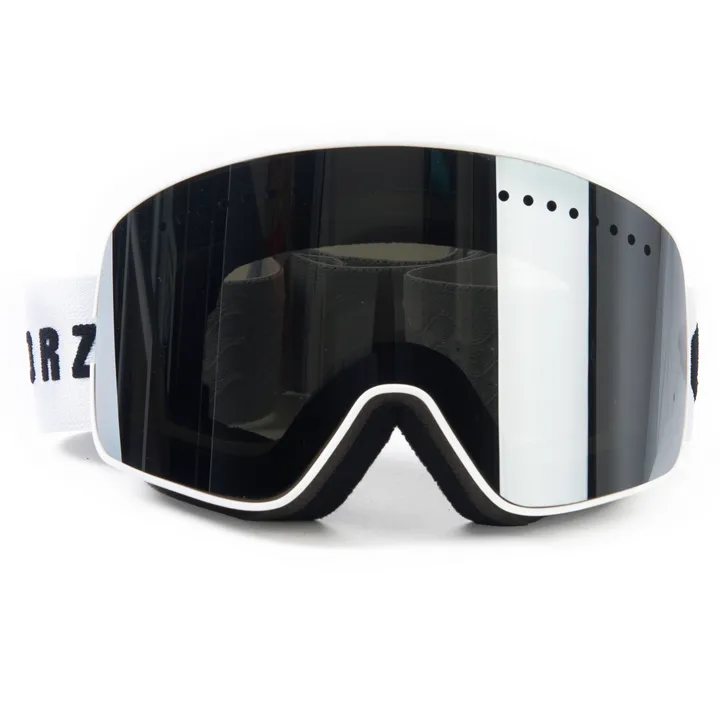 Vizorz Skibrille mit silbernem Visier - Inklusive Hartschale und Aufbewahrungstasche